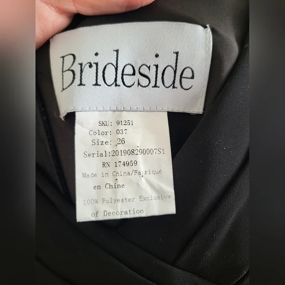 Black Brideside Blair Chiffon Formal Dress - Picture 6 of 6